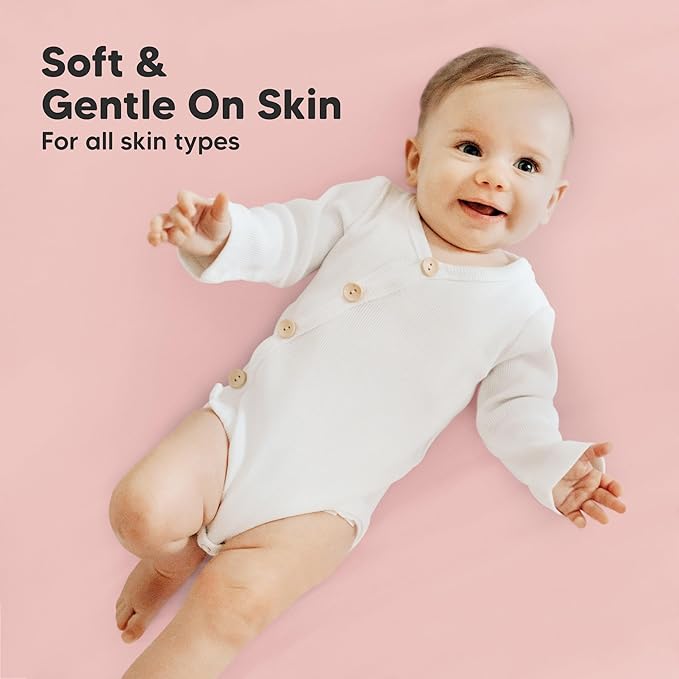 2-Pack Mini Crib Sheets Fitted - 38x26 Pack N Play Sheets for Pack and Play Mattress, Organic Cotton, Soft & Breathable Playard Bedding, Neutral Mini Toddler Bed Cover for Boys, Girls (Rose)
