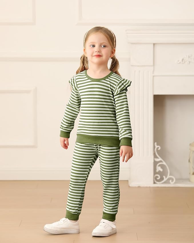 Mioglrie Baby Girl Clothes Infant Toddler Girls Fall Winter Outfits Sweatshirts Clothing Set 3 6 12 18 24 Month 2T 3T