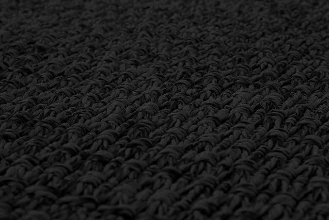 Easy Jute Rugs 2x3 Dark Gray Color Living Room Indoor Outdoor Door Mat for Farmhouse Patio and Kitchen Rug High Traffic Washable Easy to Clean Solid Boho Woven Design Outside Carpet (2 x 3)