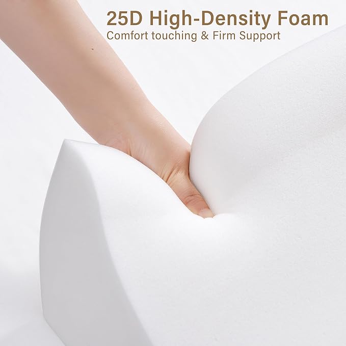 Vekkia King Bed Wedge Gap Filler Pillow/Mattress Wedge Gap Filler/Headboard Pillow/Bed Gap Filler to Close Gap (0-3.5") Between Headboard and Mattress King(White)