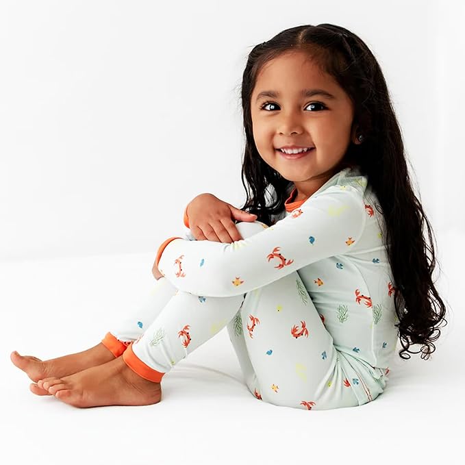 Toddler Pajamas – 95% Bamboo Viscose, 5% Spandex – Soft, Breathable Long-Sleeve Pajama Set for Kids, Sleepwear, Imported