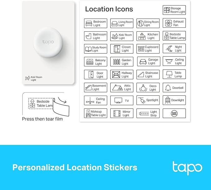 Tapo TP-Link Smart Button | Wireless Remote Dimmer Switch | 3-Way Control | Tap & Rotate HUB Required | 1+ Year Battery Life
