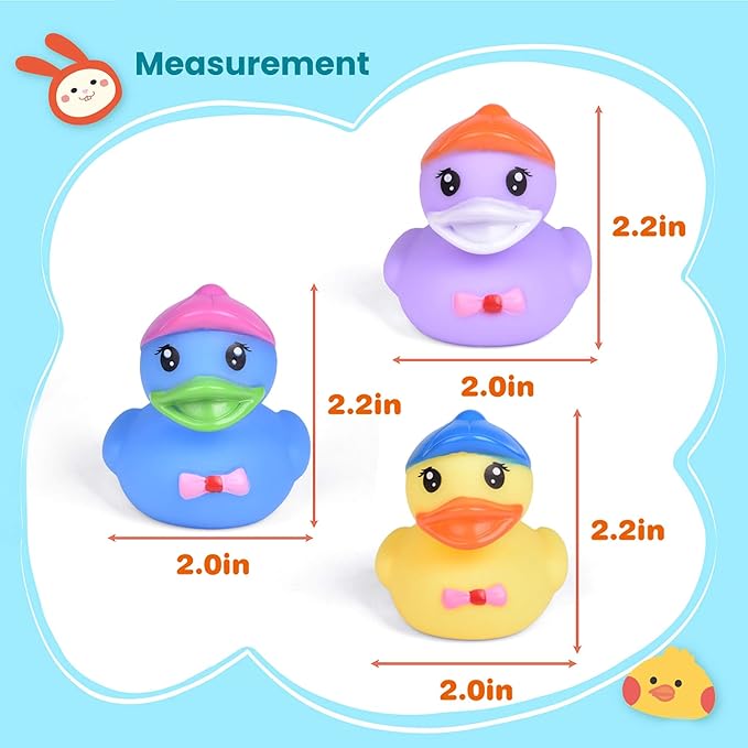 12 Pack Jeep Ducks for Jeeps - 2.2’’ Rubber Duckies for Jeep Lovers, Baby Bath Toy, Mini Ducks for Jeeps, Fun Bath Toys for Babies, Jeep Gifts, Rubber Ducks in Bulk