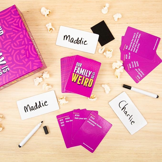 DSS Games Our Family is So Weird - A Fun Family Party Card Game to Decide Who’s Most Likely to Idea for Kids, Adults & Groups | Great for Conversation Starters, Family Game Night