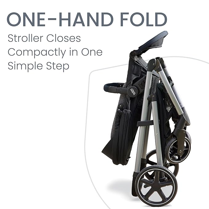 Britax Grove™ Modular Stroller, Lightweight Stroller with CozyFit™ Insert and Bumper Bar, 6 Ways to Ride, SafeWash, Pindot Onyx