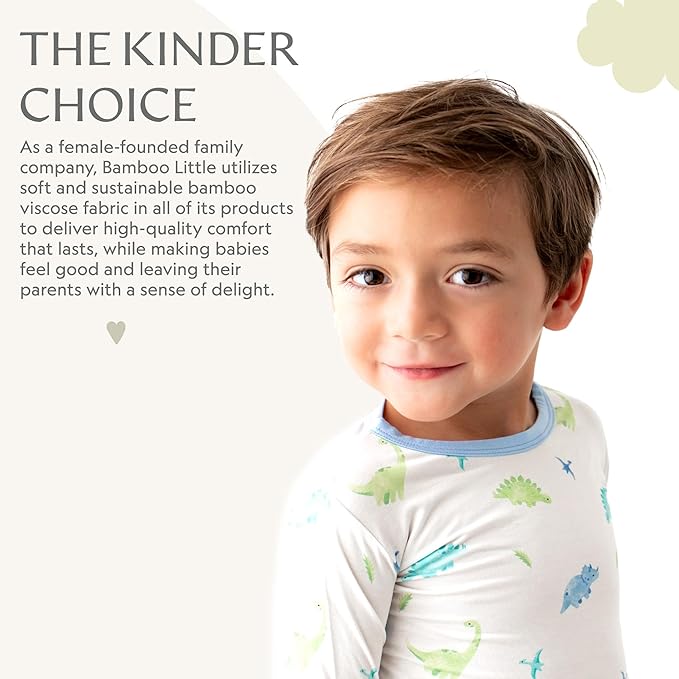 Toddler Pajamas – 95% Bamboo Viscose, 5% Spandex – Soft, Breathable Long-Sleeve Pajama Set for Kids, Sleepwear, Imported