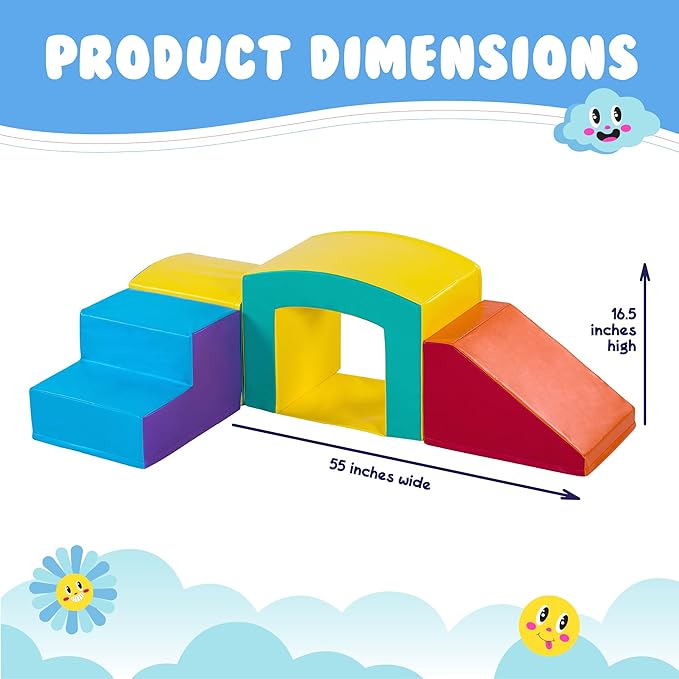 New Bounce Toddler Climbing Toys - Soft Play Set for Kids - Foam Climbing Blocks - Safe Soft Gym Equipment - Great for All Ages