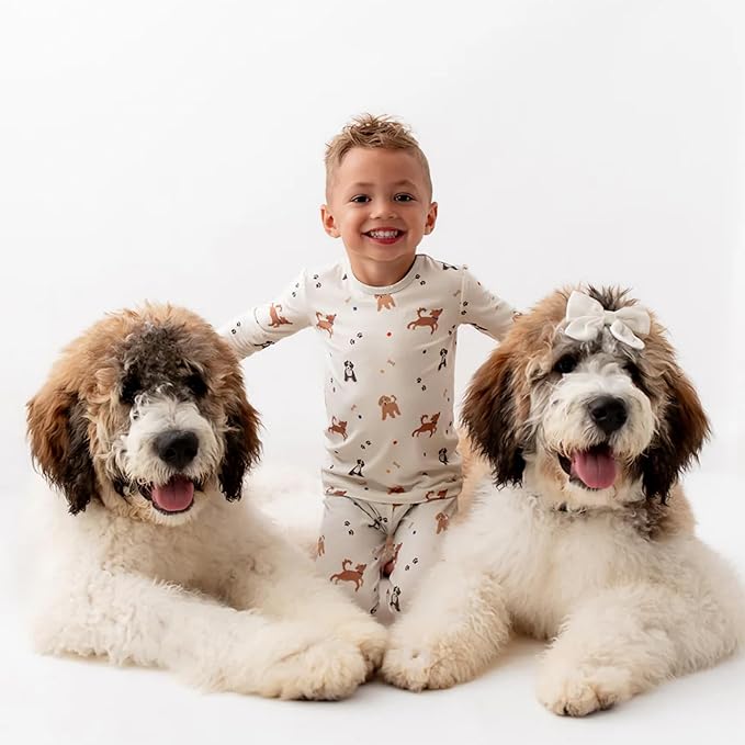 Toddler Pajamas – 95% Bamboo Viscose, 5% Spandex – Soft, Breathable Long-Sleeve Pajama Set for Kids, Sleepwear, Imported