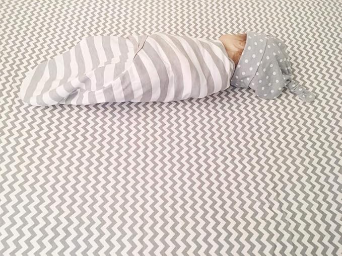 BaeBae Goods Swaddle Blanket, Adjustable Infant Baby Swaddling Wrap Set of 4, Baby Swaddling Wrap Blankets for Boys and Girls Made in Soft Cotton (Grey Arrows, 0-3 Months)