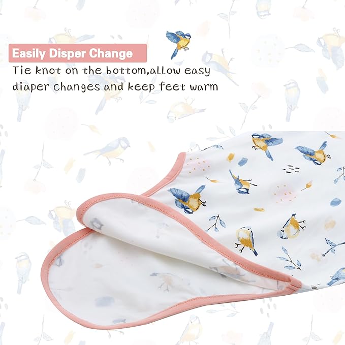 Newborn Knotted Gown with Hat Set, 3 Pack Newborn Nightgowns, Baby Sleeper Gowns with Mitten Cuffs for Boys Girls 6-12 Months