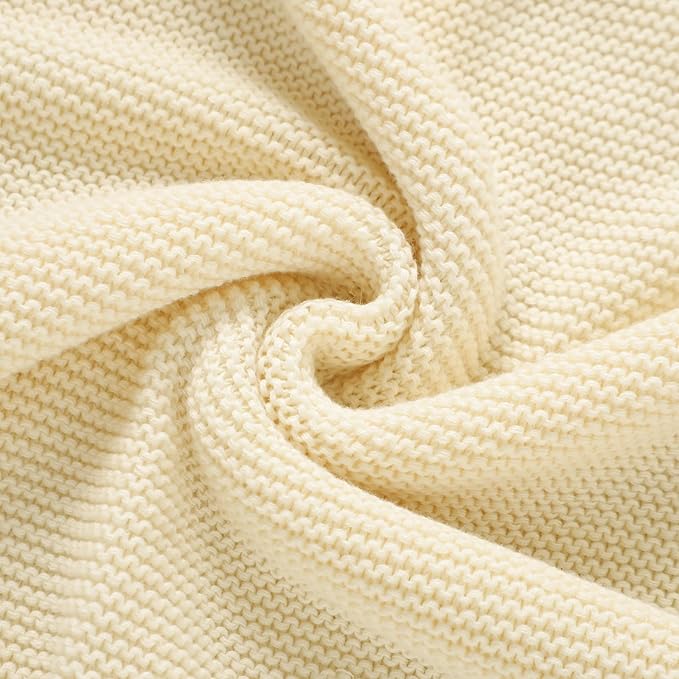 LAWKUL Baby Blanket Bear Lovey Soft Plush Security Blanket for Newborns Infants Boy Girl Knit Snuggle Comfort White 40x30in