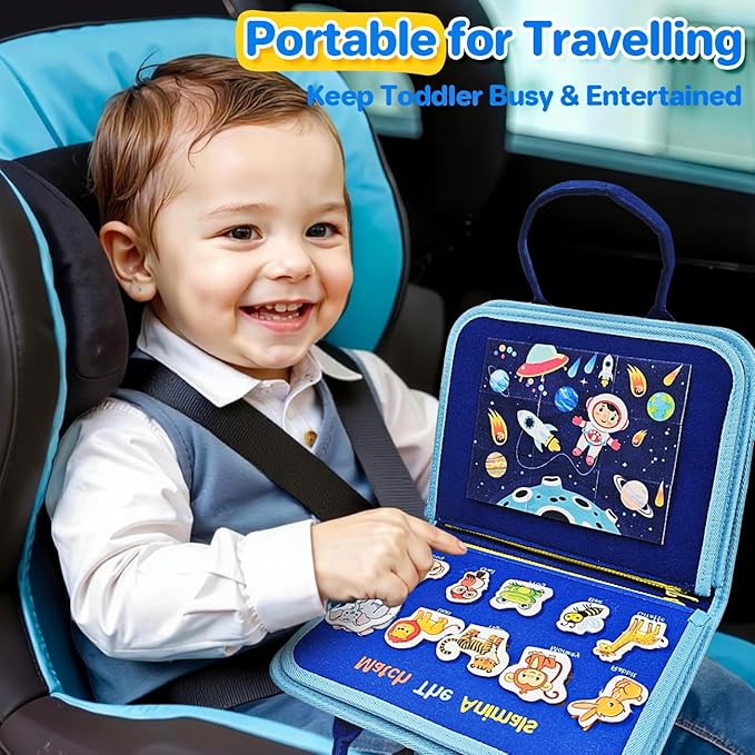 Toddlers Montessori Busy Board Toys for 1 Year Old Boy Gifts, Educational Preschool Learning Travel Toys for Toddlers 1-3, One Year Old Boys Girls 1st Christmas Birthday Gifts Age 1-2-4