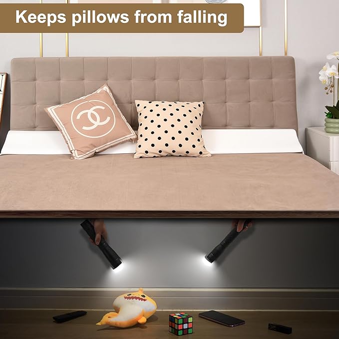 Vekkia King Bed Wedge Gap Filler Pillow/Mattress Wedge Gap Filler/Headboard Pillow/Bed Gap Filler to Close Gap (0-3.5") Between Headboard and Mattress King(White)