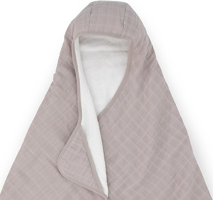 Little Unicorn Premium Hooded Bath Towel| Absorbent Cotton & Terry Blend | Larger Size, 1-6 Years (Porpoise)