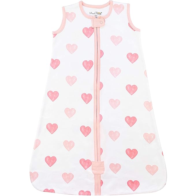 Baby Sleep Sack 1.0 TOG, Organic Cotton Baby Wearable Blanket with Two-Way Zipper, Swaddle Transition Baby Sleeping Bag, All-Season Sleep Sack for Newborn Infant Toddler Boy Girl, 0-6 Months, 1-Pack
