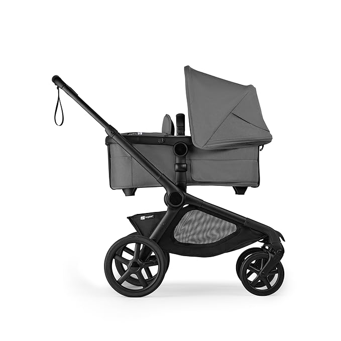 Bugaboo Kangaroo All-Terrain Single-to-Double Tandem Stroller for Infant and Toddler, for Up to Three Kids, XL Wheels, One-Hand Operation, Large Bassinet, XL Underseat Storage (Moon Grey)