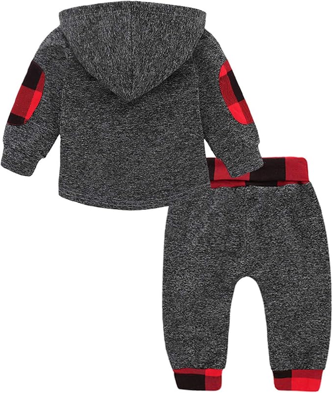 Toddler Baby Boy Clothes Infant Newborn Boy Outfit Long Sleeve Hoodie Sweatshirt Pants Fall Winter Clothes Set