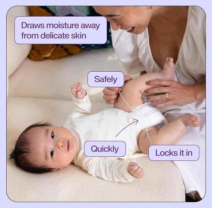 Freestyle BambooTek Diapers - (Size 1) Hyper Absorbent & Non-Toxic – Disposable Diapers for Sensitive Skin – Ultra Soft Diapers (8-14 lbs) – 204 Count