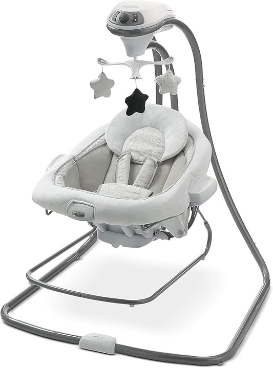Graco DuetConnect LX Seat & Bouncer, Multi-Direction Seat, Multiple Swinging Speeds, Easily Portable, Redmond