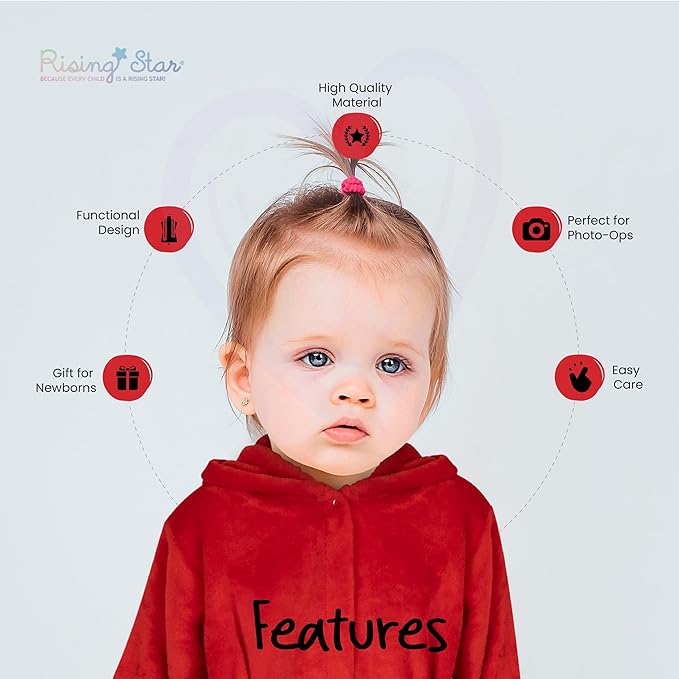 Rising Star Baby Toddler Robe Or Kids Robe for Girls and Boys - Kids & Baby Bath Robe Spa Set with Washcloth or Slippers