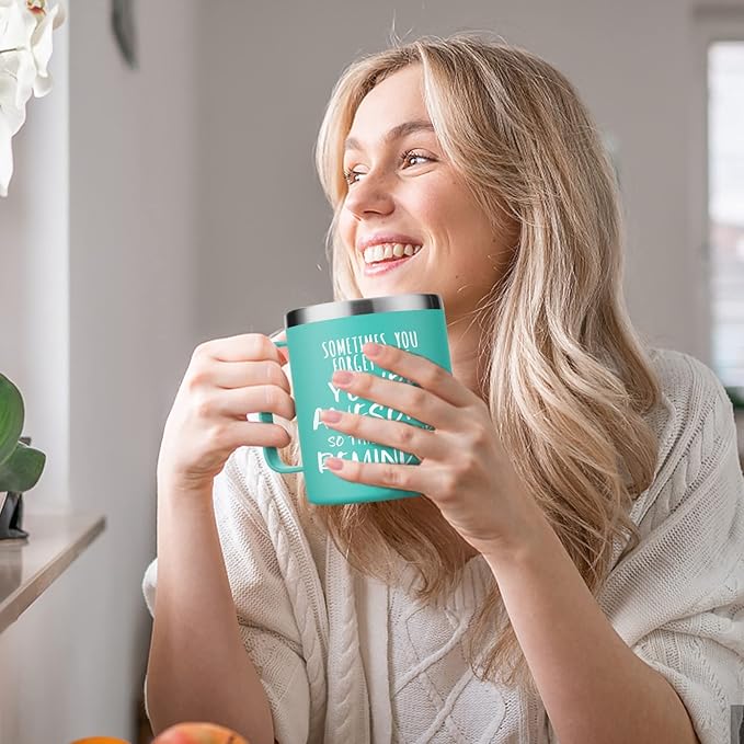 NOWWISH Gifts for Her, Sometimes You Forget You're Awesome Coffee Mug, Inspirational Gifts, Thank You Appreciation Gifts for Coworker, Teacher, Mom, Wife, Sister - Green
