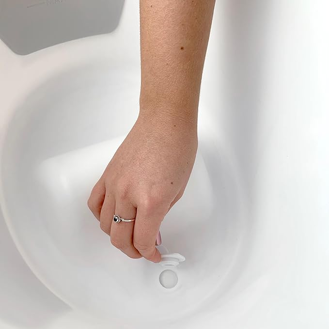 Newborn Baby Bath | Built in Support Bump and Soft Backrest | Suitable from Newborn | Bath Seat Support Includes Plug | White with Grey Backrest