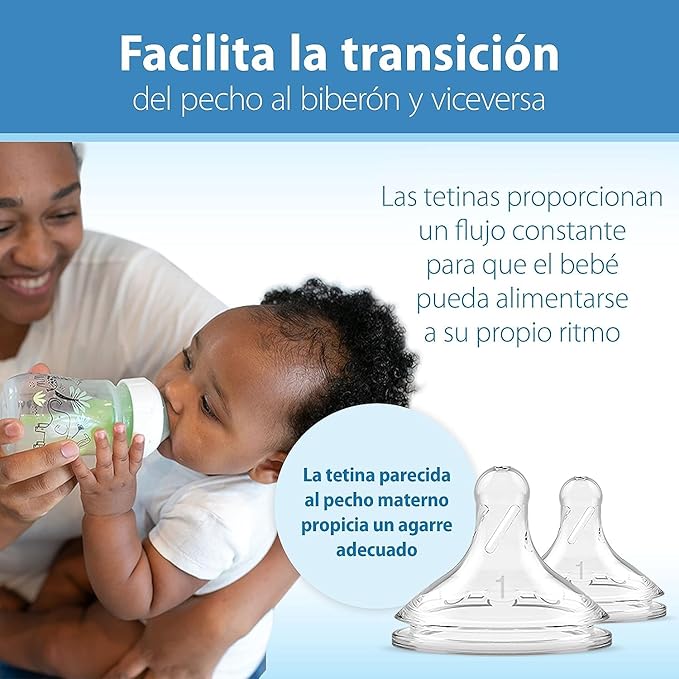 Dr. Brown’s Natural Flow Anti-Colic Options+ Wide-Neck Baby Bottle Designer Edition Bottles, Jungle Decos, 5 oz/150 mL, Level 1 Nipple, 2-Pack, 0m+