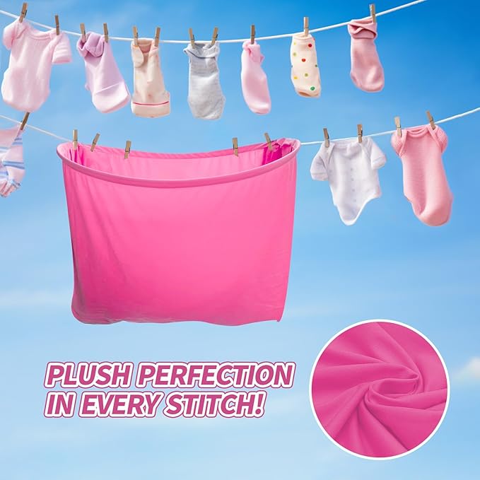 3 Pcs Baby Shower Games Bridal Shower Games Funny Activities - Funniest Baby Shower Game Ever, Ice Breakers for Boy or Girl, How Many Plushies Can You Catch in Your Diaper (Pink) – No Balls Included