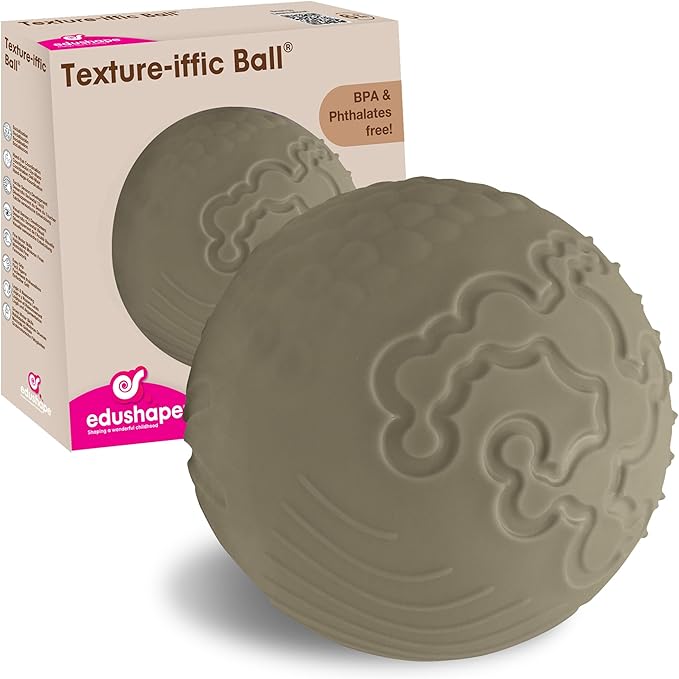 Edushape Texture-iffic Sensory Ball for Baby - 7" Baby Ball for Kids with 8 Sections of Different Tactile Patterns