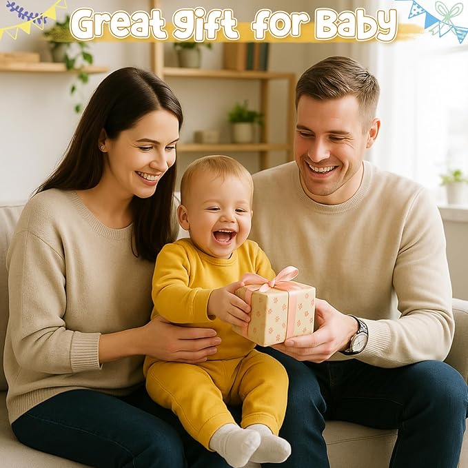 Arscniek Inflatable Baby Seat Built in Air Pump, Blow Up Baby Chair with Back Support and Tray, Sit Me Up Floor Seat for Babies 3-36 Months, Portable Infant Chairs for Indoor and Outdoor - Bear Head