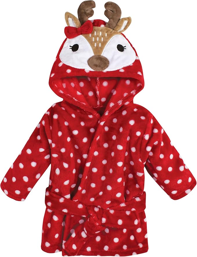 Hudson Baby Unisex Baby Plush Animal Face Bathrobe
