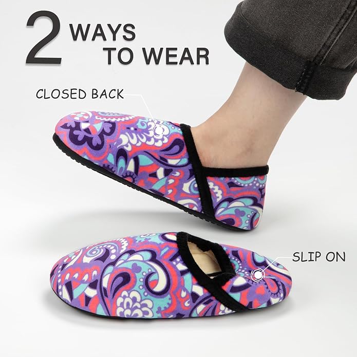 ATHMILE House Slippers for Women Men Indoor Barefoot Slippers Socks Furry Slip on House Shoes Cozy Comfy for Home Bedroom Travel Yoga