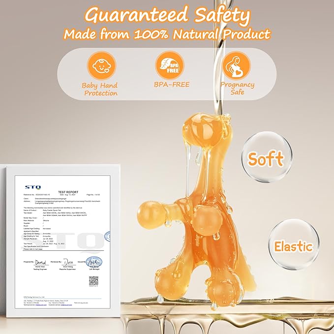 WAJIAYON Amber Oil Baby Teething Toys for Babies 0-6 Months,Silicone Baby teethers for Babies 3 Months+,Freezer BPA Free Soft and Textured Chew Infant Toys Easter Gifts for Boys and Girls-Dinosaur