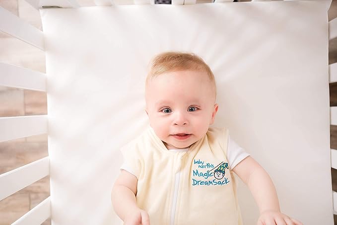 Magic Sleepsuit Baby Merlin's Cotton Baby Swaddle Transition Product - Soft and Cozy Design, Double Zipper for Easy Diaper Changes, Promotes Safe Sleep, 3-6 Months - Lavender - Large 18-21lbs