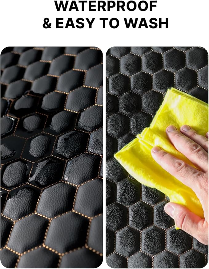 Set Car Seat Protector & Seat Back Protector Hexy One - Kick Mat Back Seat Protector Hexy - Waterproof & Non-Slip Car Seat Protector