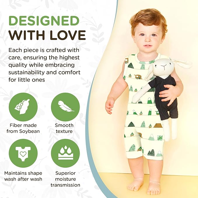 Babysoy Newborn Baby Kimono Wrap Around Snap Sleeper Gown Sack Bundler