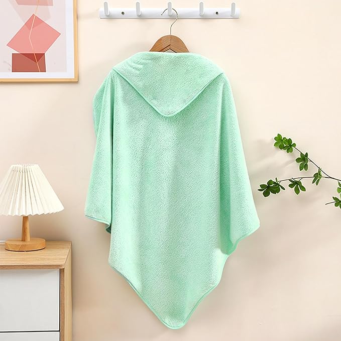 Baby Hooded Towels 31.5 * 31.5" Bath Towel for Newborn Toddler Infant Shower Ultra Absorbent Soft Bathrobe Blanket Boys and Girls(Green)
