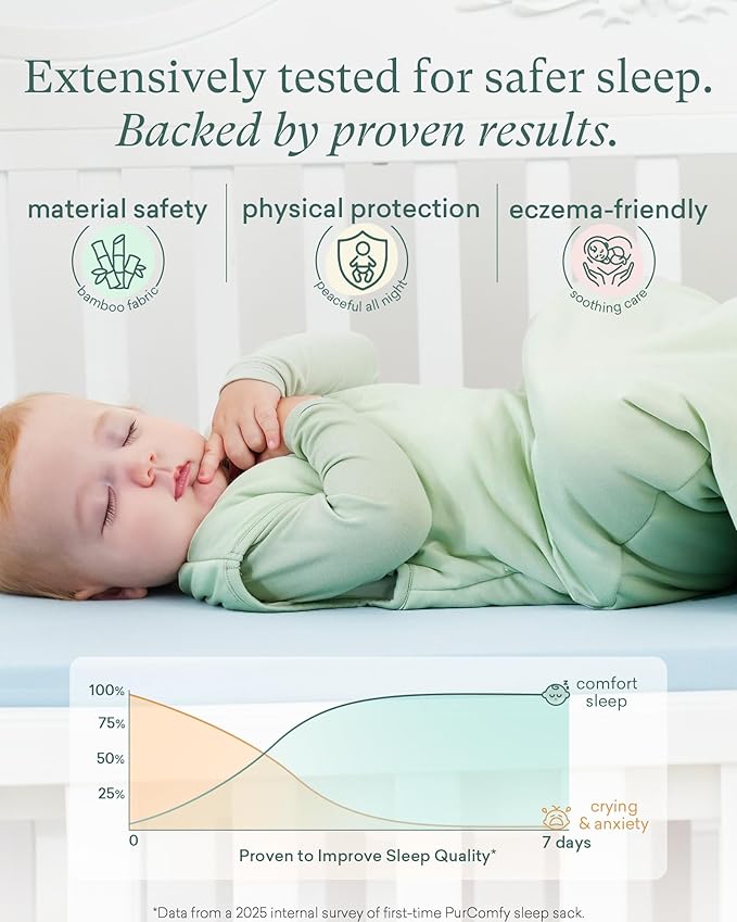Supersoft Sleep Sack 1.0 TOG, Premium Bamboo Viscose Baby Sleeping Bag 2-Way Zipper Sleep Sack Baby Wearable Blanket