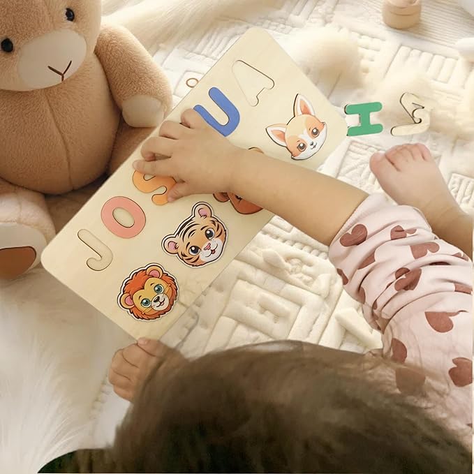 Personalized Name Puzzle for Kids,Baby First Birthday Gift,Toddler Gift Learning Toys for 1 Year Old,Toys for Ages 1-2