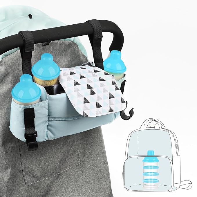 Accmor Formula Dispenser On The Go, 4 Compartments Stackable Formula Container for Travel, Baby Milk Powder Kids Snack Container, BPA Free 