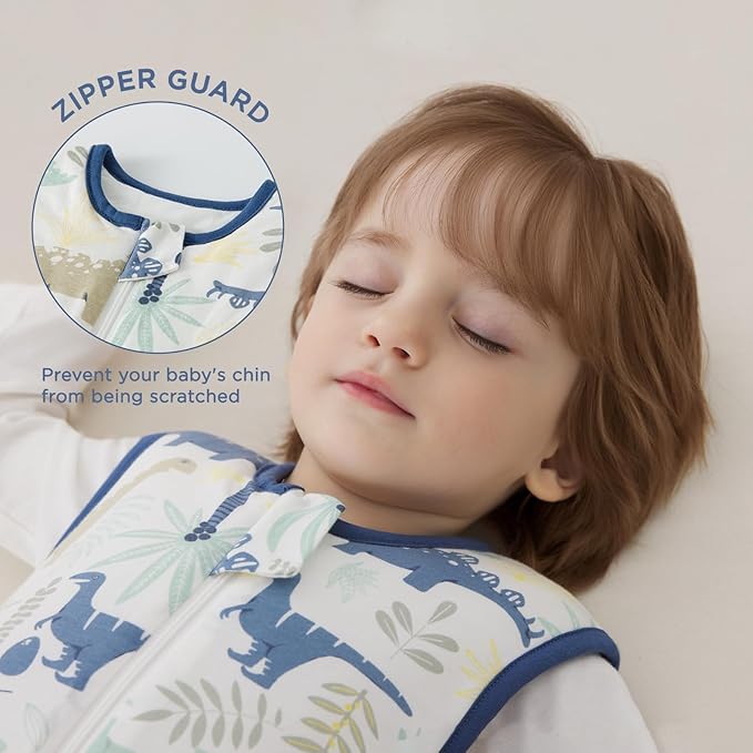 Duomiaomiao 1.5 TOG Baby Sleep Sack 100% Cotton Four Season Baby Wearable Blanket, Breathable Comfy Toddler Sleeping Sack