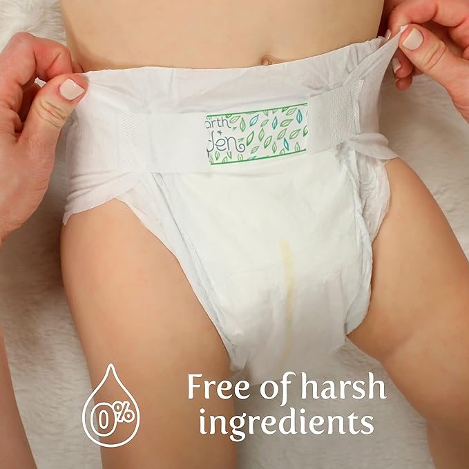 Earth & Eden Sensitive | Eco-Conscious & Hypoallergenic Diapers | Size 7 | 80 Count
