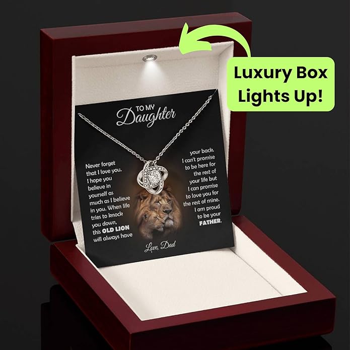 To My Beautiful Daughter Necklace from Mom & Dad | Cubic Zirconia Pendant with Heartfelt Message Card & Gift Box | Daughter Birthday, Graduation, Christmas Jewelry Gift from Parents
