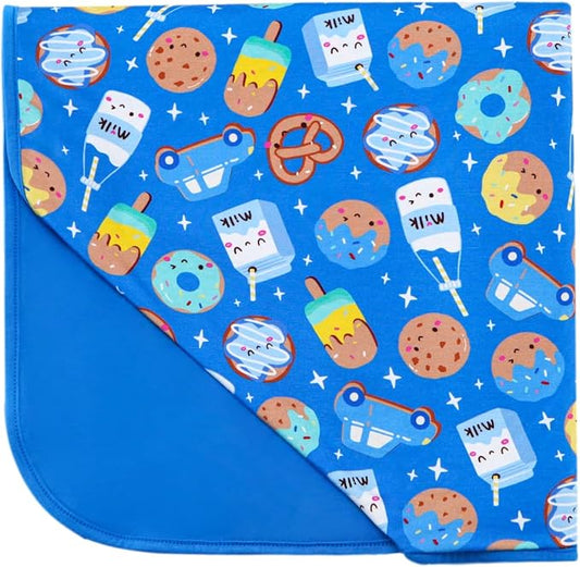 Premium Baby Blanket, Stretchy Quilt for Kid, Soft Crib Bedding for Newborn Baby and Toddler, Nursery Blanket for Boys and Girls, Viscose Made from Bamboo, 50'' x 50'' Cookies
