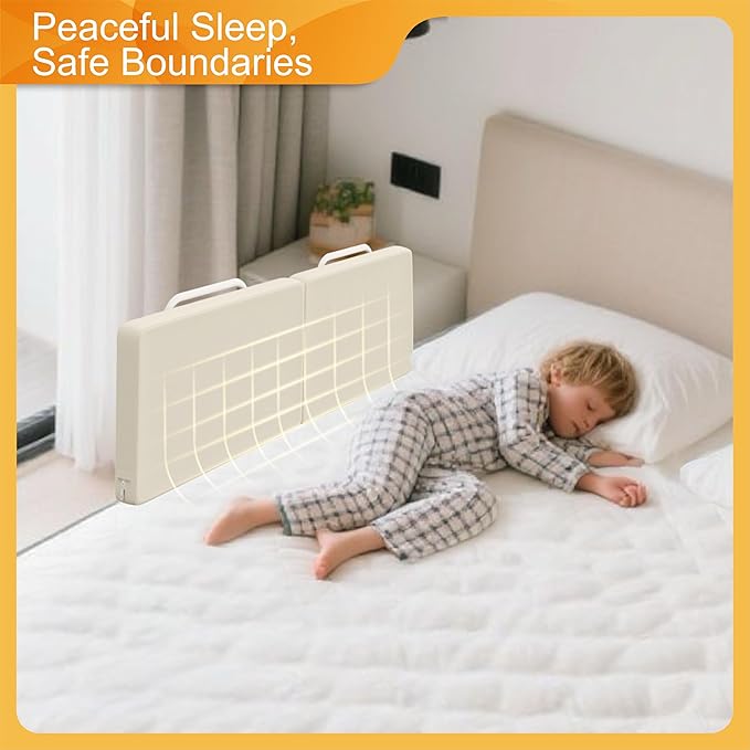 Bed Rail for Toddlers, Adjustable Baby Bed Rail Guard for Twin and Full Size Beds, Bed Safety Rails for Children with Non-Slip Base, Removable Washable Cover, Easy Installation (4 Pack)