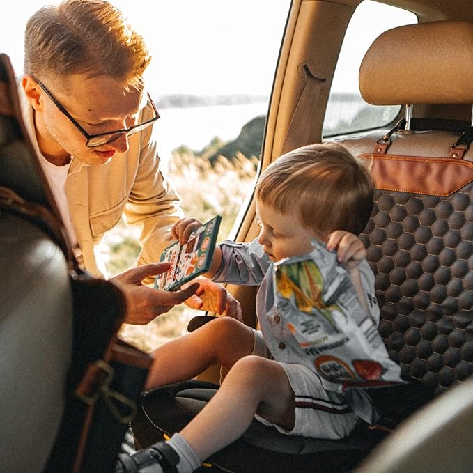 Set Seat Back Organizer & Car Seat Protector Hexy Waterproof & Non-Slip Protector for Child Car Cushion for Leather and Fabric Seats