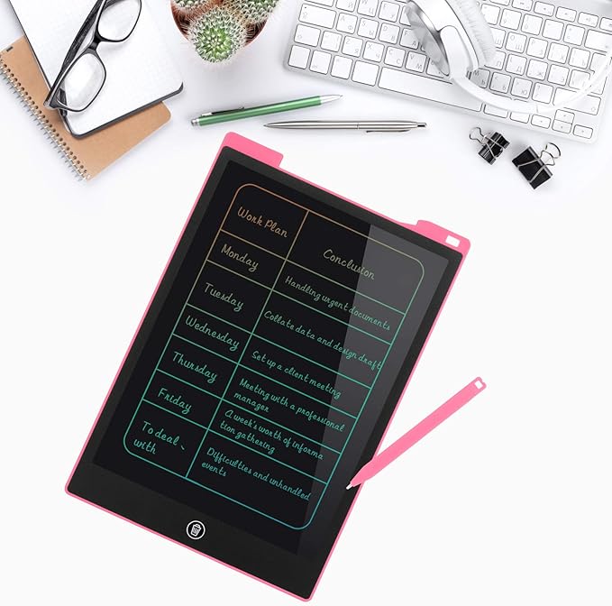12-Inch LCD Writing Tablet for Kids Doodle Board, Electronic Sketch Drawing Tablet Drawing Pad Activity Games Drawing Board, LEYAOYAO Toddler Travel Learning Toy - Gift for 3-6 Years Old Girl Boy