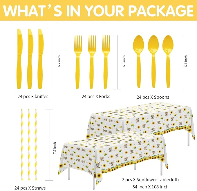 Xigejob Elephant Baby Shower Party Supplies - Elephant Baby Shower Birthday Decorations Tableware Include Plates, Cups, Napkins, Tablecloth, Cutlery, Straws | Serves 24