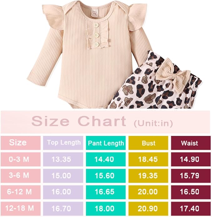 Baby Girl Clothes Newborn Infant Outfits Ruffle Romper+ Floral Pants + Cute Headband Sets for Girls