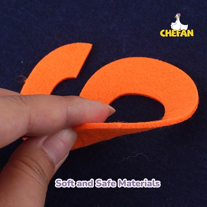 CHEFAN Felt Numbers for Kids, Board Pieces, Precut Story Pieces, Figures, Number Learning Toy for Counting, Math Counters for Preschool Kindergarten
